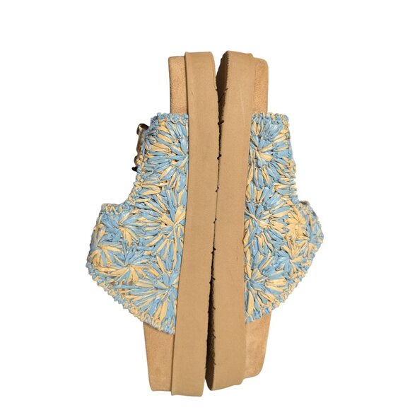 Mila Paoli Womens Size 7.5 Floral Embroidered Sandals Slip On  Made In Italy - Picture 5 of 6